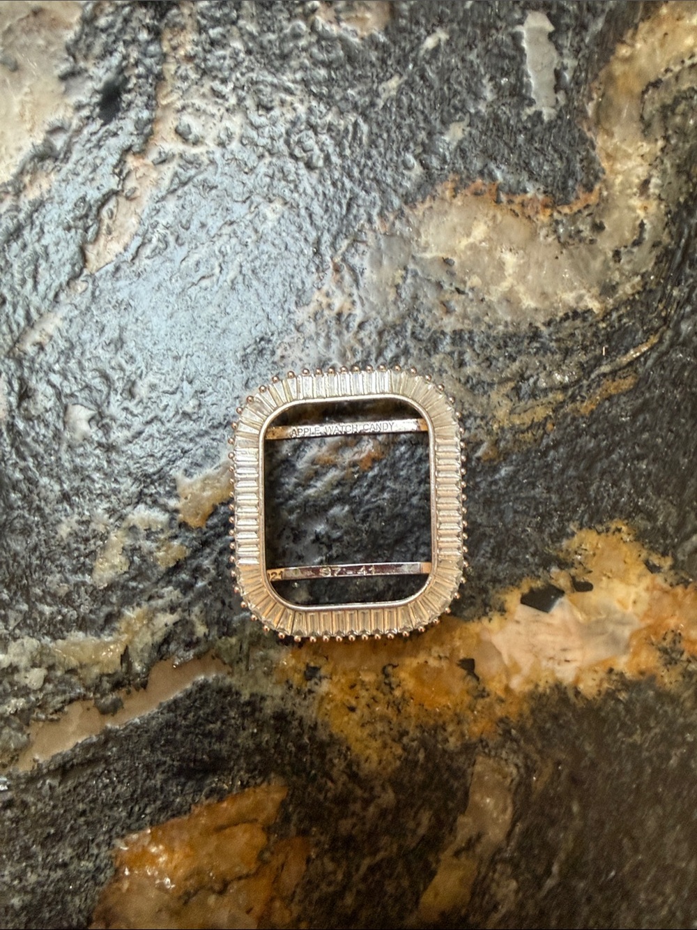 Crystal Baguette Bezel Case - Silver